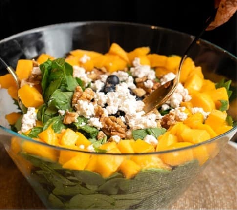 Godiva Spinach Mango Salad
