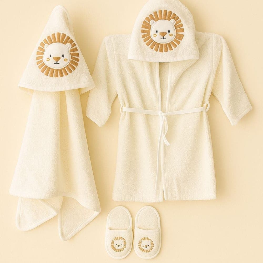 White Lion Robe Set
