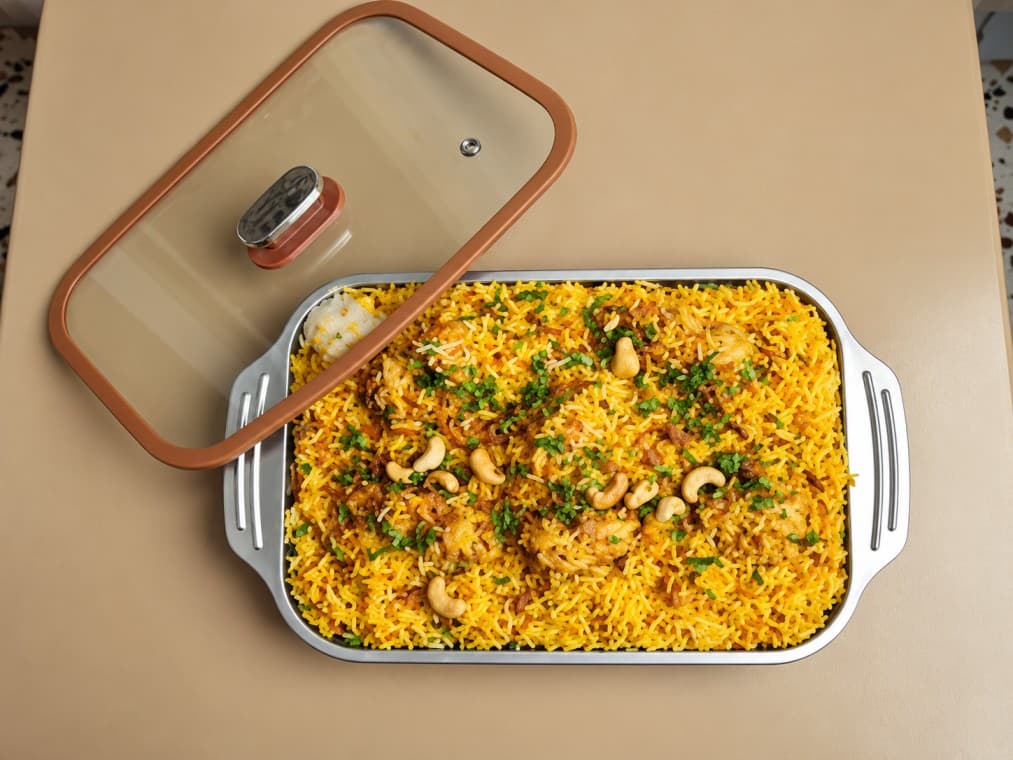 Biryani gathering tray