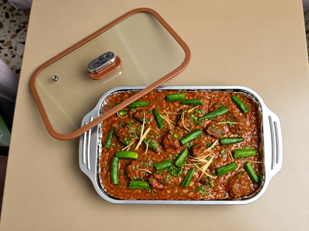 Lamb okra gathering tray