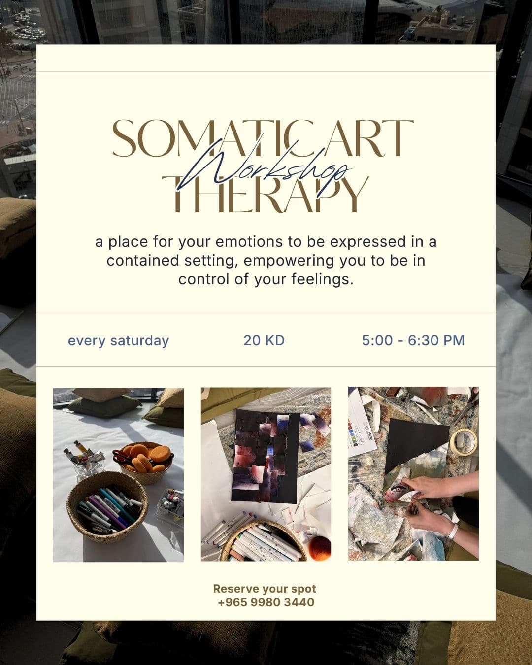 ورشة العلاج بالفن الجسدي / somatic art therapy workshop