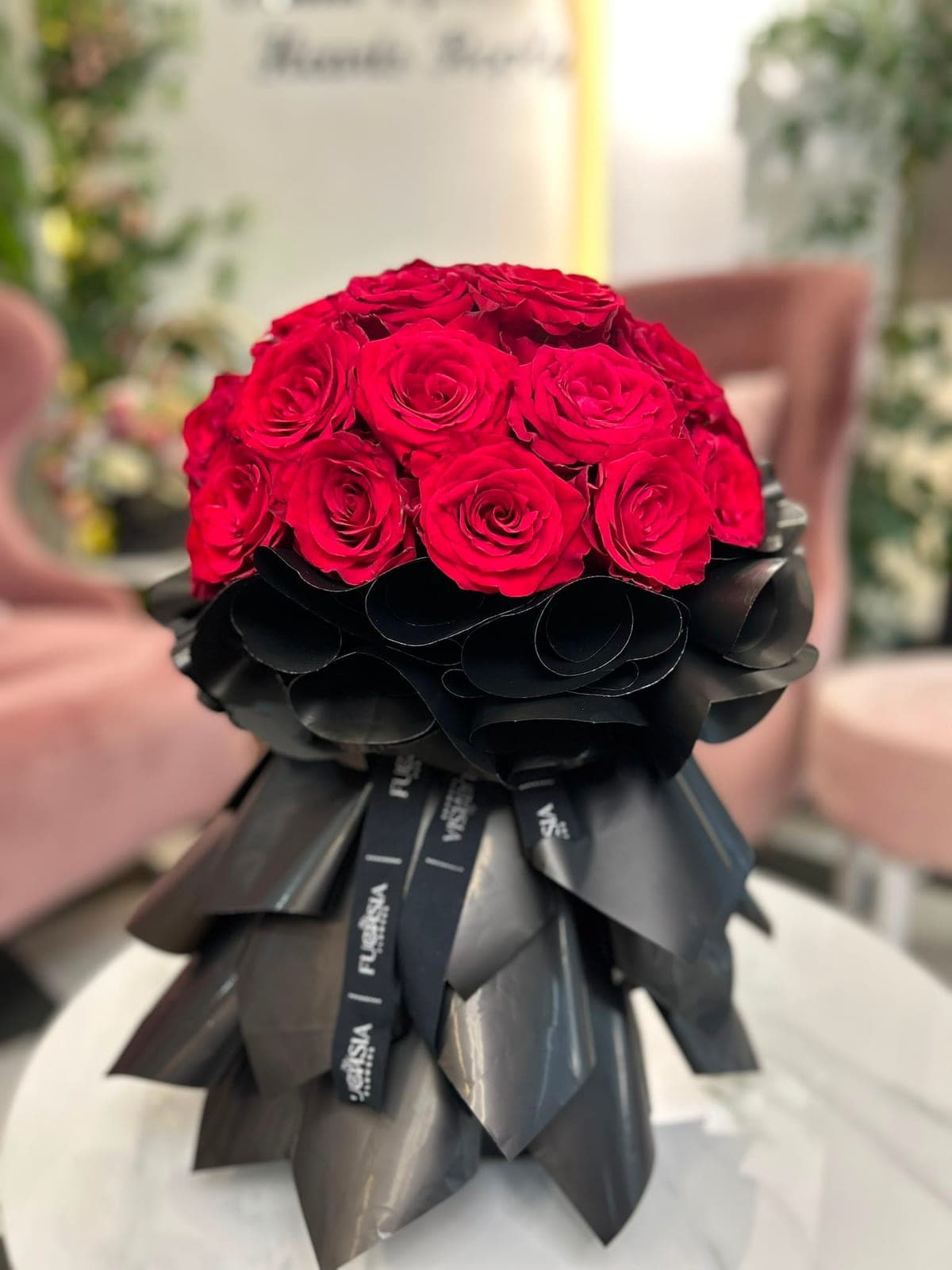 بوكيه ورود حمراء